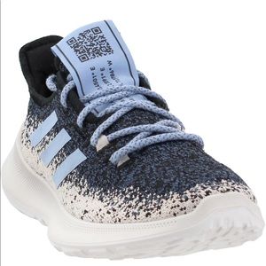 adidas Women's Navy Blue Light Blue White Knit Sneakers